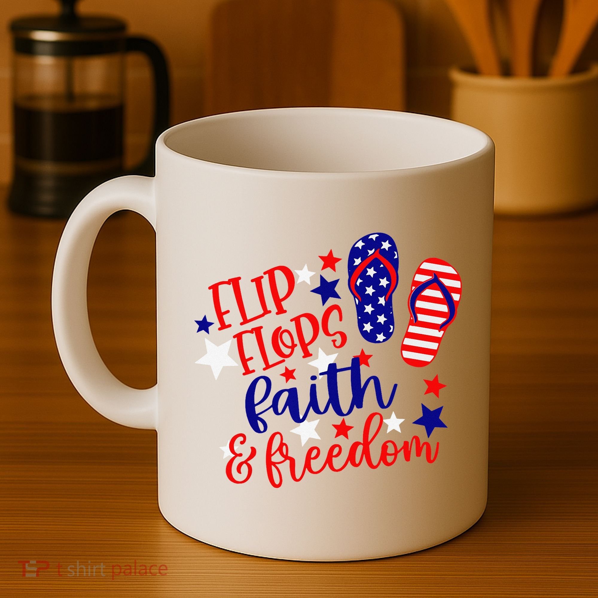Flip Flops Faith And Freedom Coffee Mug