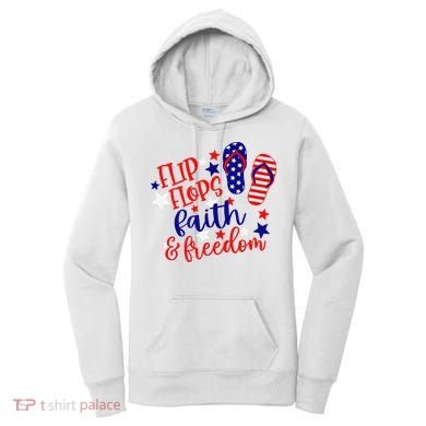 Flip Flops Faith And Freedom Women's Hoodie