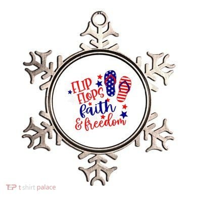 Flip Flops Faith And Freedom Ornament