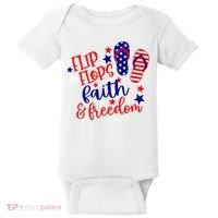 Flip Flops Faith And Freedom Baby Bodysuit thumb 0