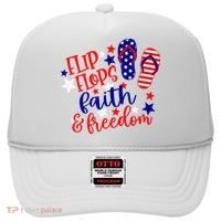 Flip Flops Faith And Freedom Hat thumb 0