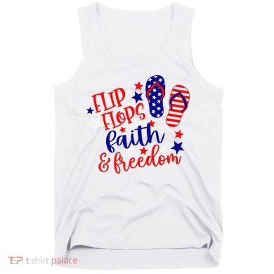 Flip Flops Faith And Freedom Tank Top
