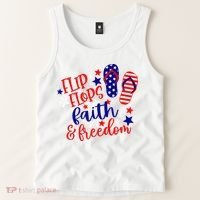 Flip Flops Faith And Freedom Tank Top thumb 2