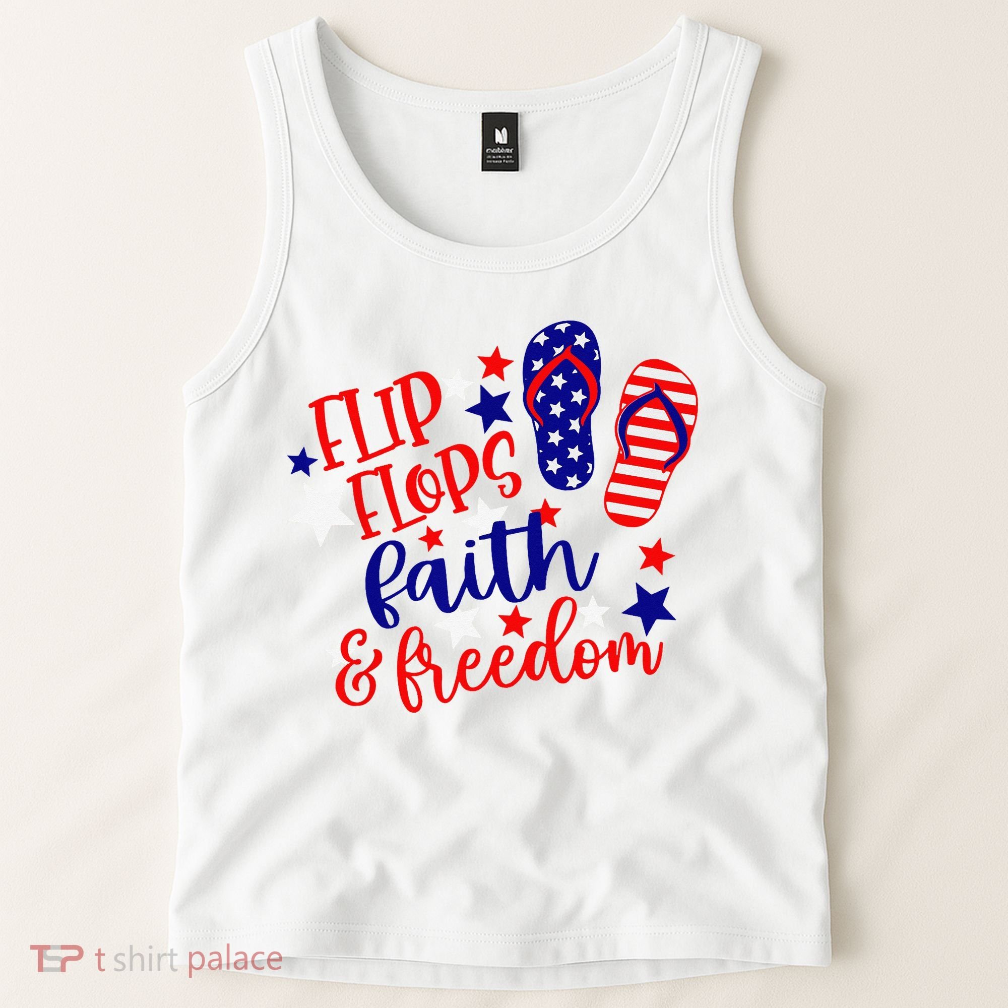 Flip Flops Faith And Freedom Tank Top