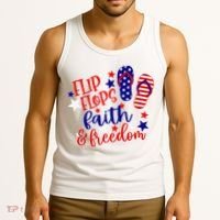 Flip Flops Faith And Freedom Tank Top thumb 3