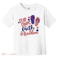 Flip Flops Faith And Freedom Toddler T-Shirt thumb 0