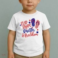 Flip Flops Faith And Freedom Toddler T-Shirt thumb 2