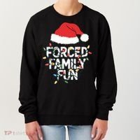 Forced Family Fun Sarcastic Christmas Funny Women's Sweatshirt thumb 0