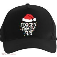 Forced Family Fun Sarcastic Christmas Funny Five-Panel Snapback Cap thumb 0