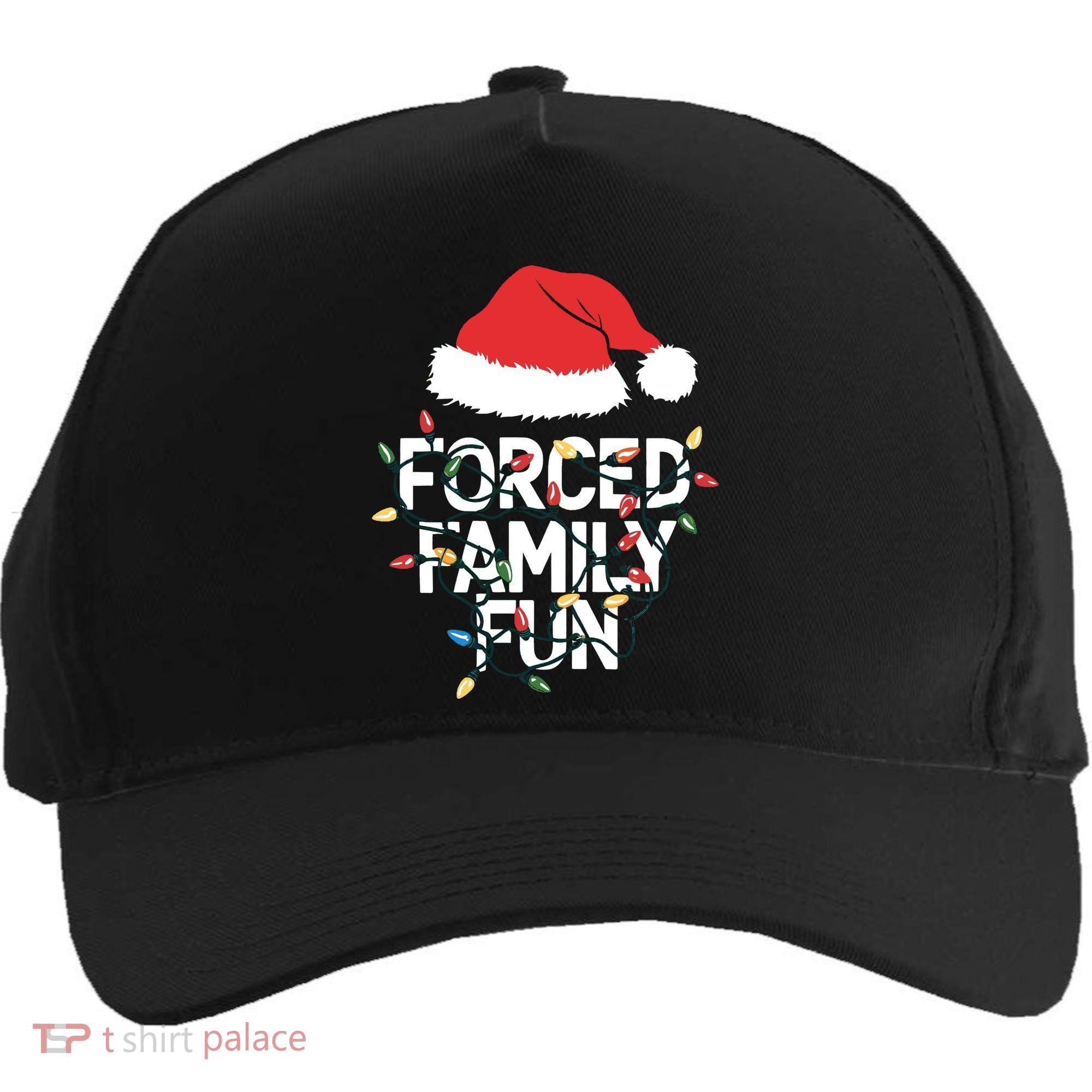 Forced Family Fun Sarcastic Christmas Funny Five-Panel Snapback Cap