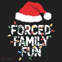 Forced Family Fun Sarcastic Christmas Funny Five-Panel Snapback Cap thumb 2