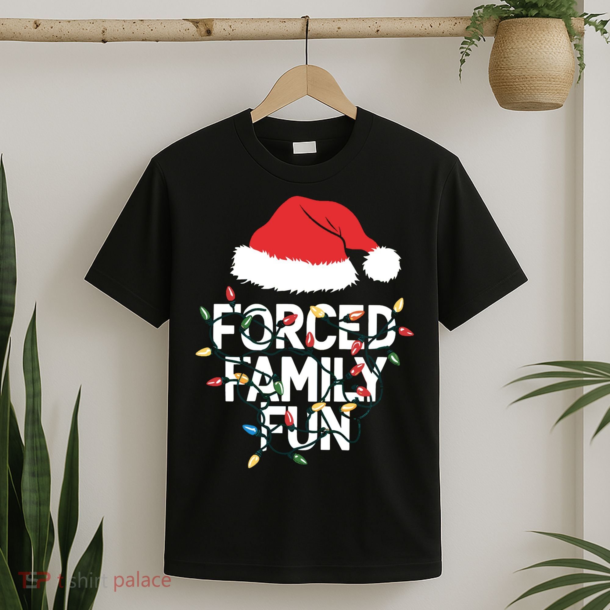 Forced Family Fun Sarcastic Christmas Funny T-Shirt