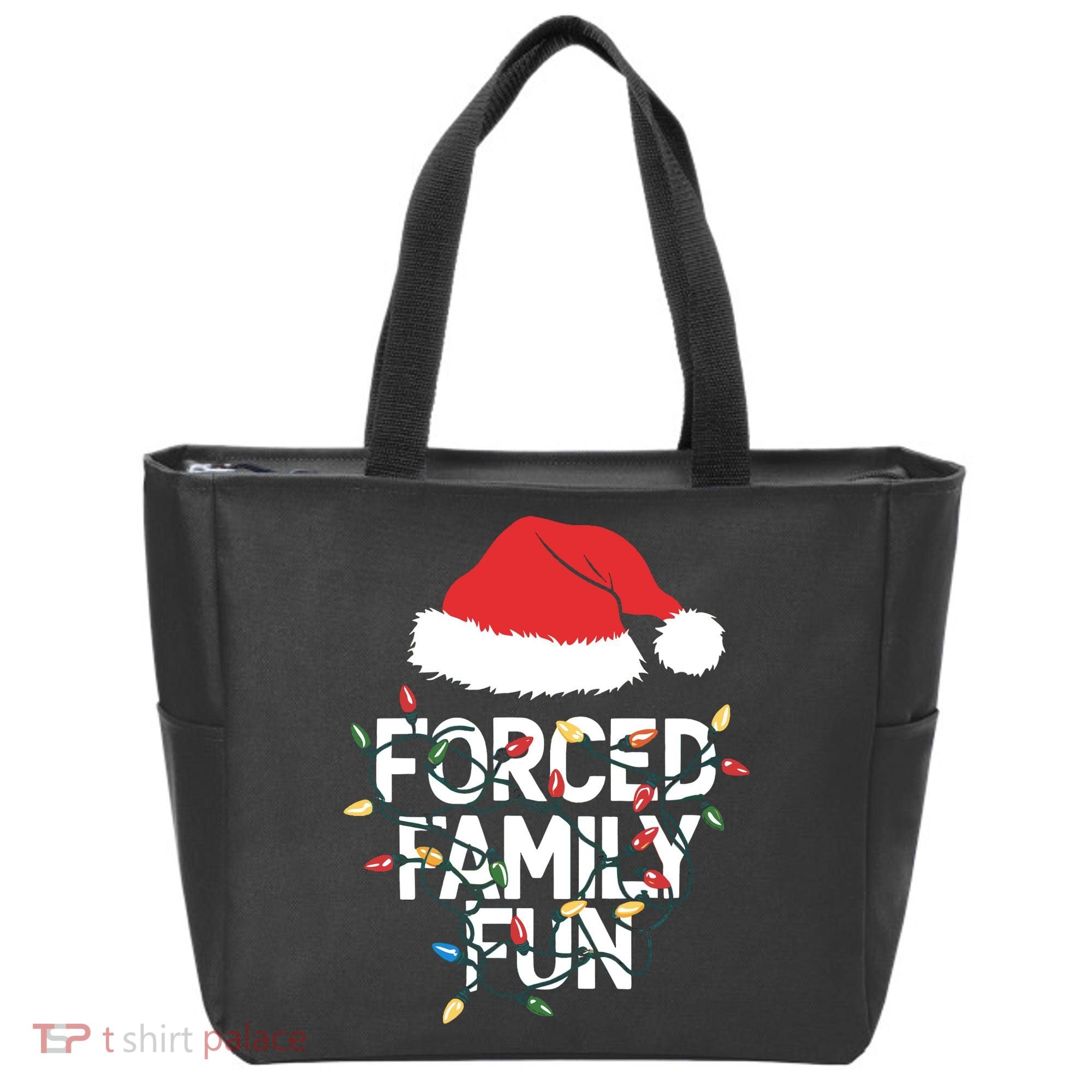 Forced Family Fun Sarcastic Christmas Funny Tote Bag