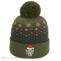 Forced Family Fun Sarcastic Christmas Funny The Baniff Cuffed Pom Beanie thumb 0