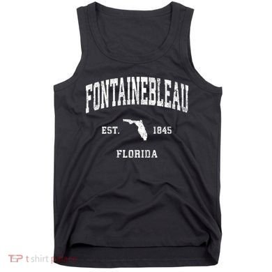 Fontainebleau Florida Fl Vintage Athletic Tank Top