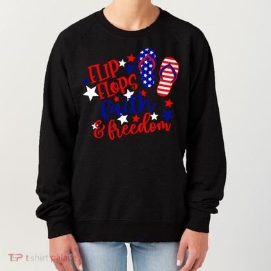 Flip Flops Faith And Freedom Women's Sweatshirt