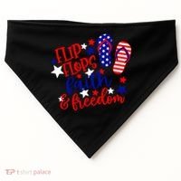 Flip Flops Faith And Freedom USA-Made Doggie Bandana thumb 0