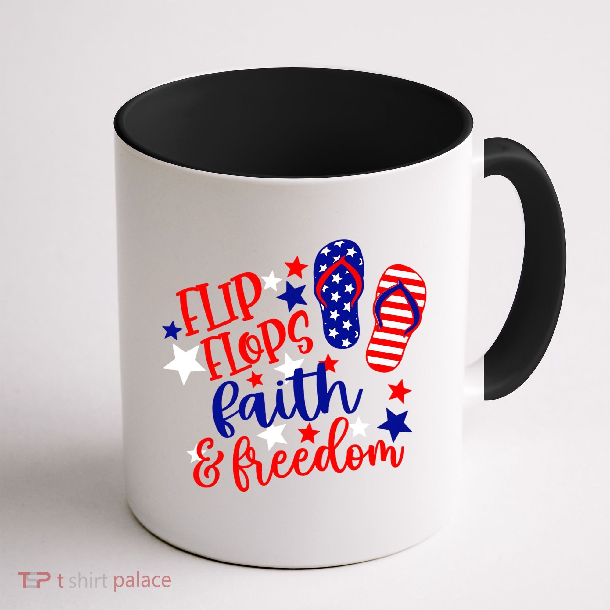 Flip Flops Faith And Freedom Coffee Mug