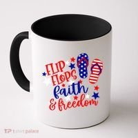 Flip Flops Faith And Freedom Coffee Mug thumb 0