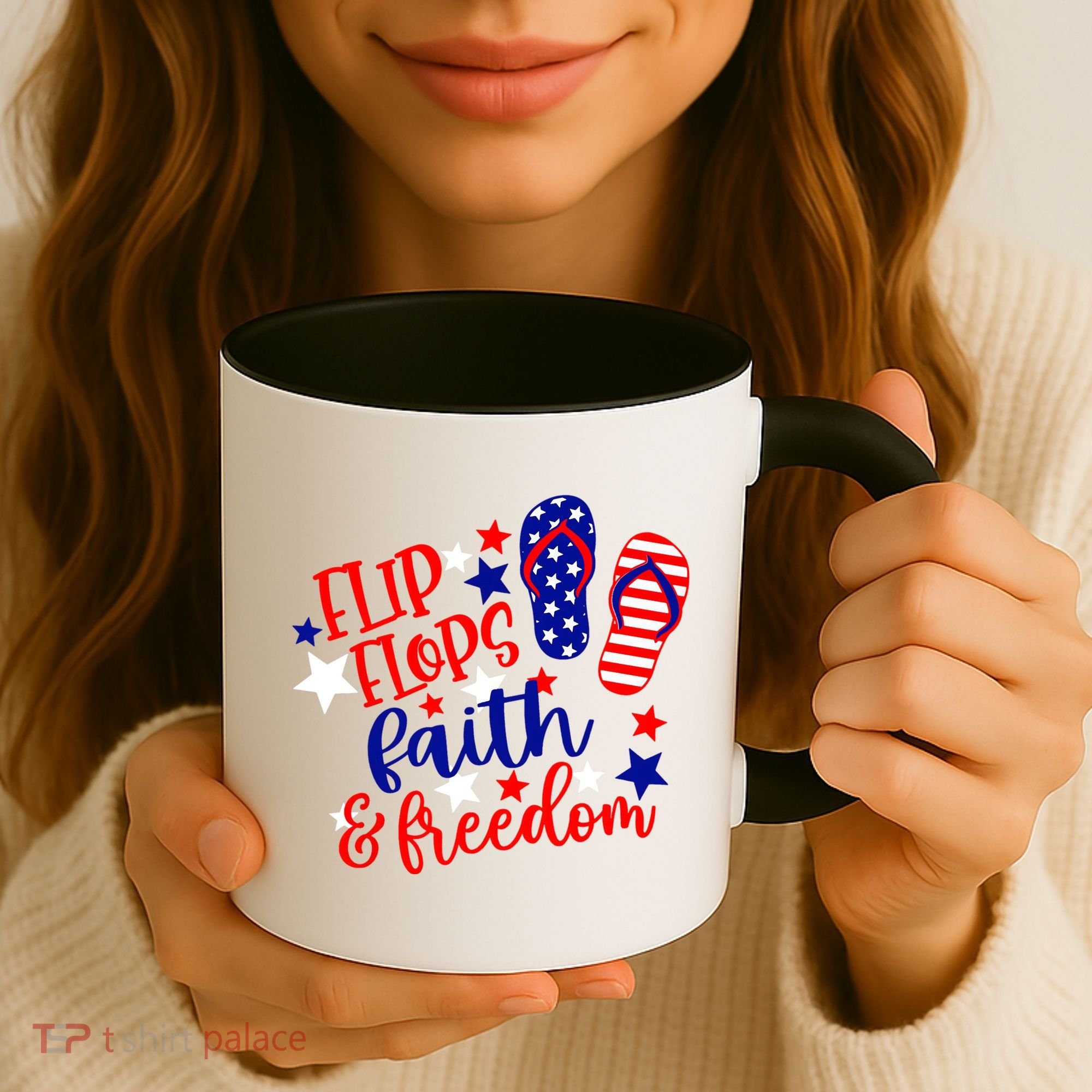 Flip Flops Faith And Freedom Coffee Mug