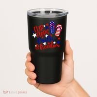 Flip Flops Faith And Freedom Tumbler thumb 2
