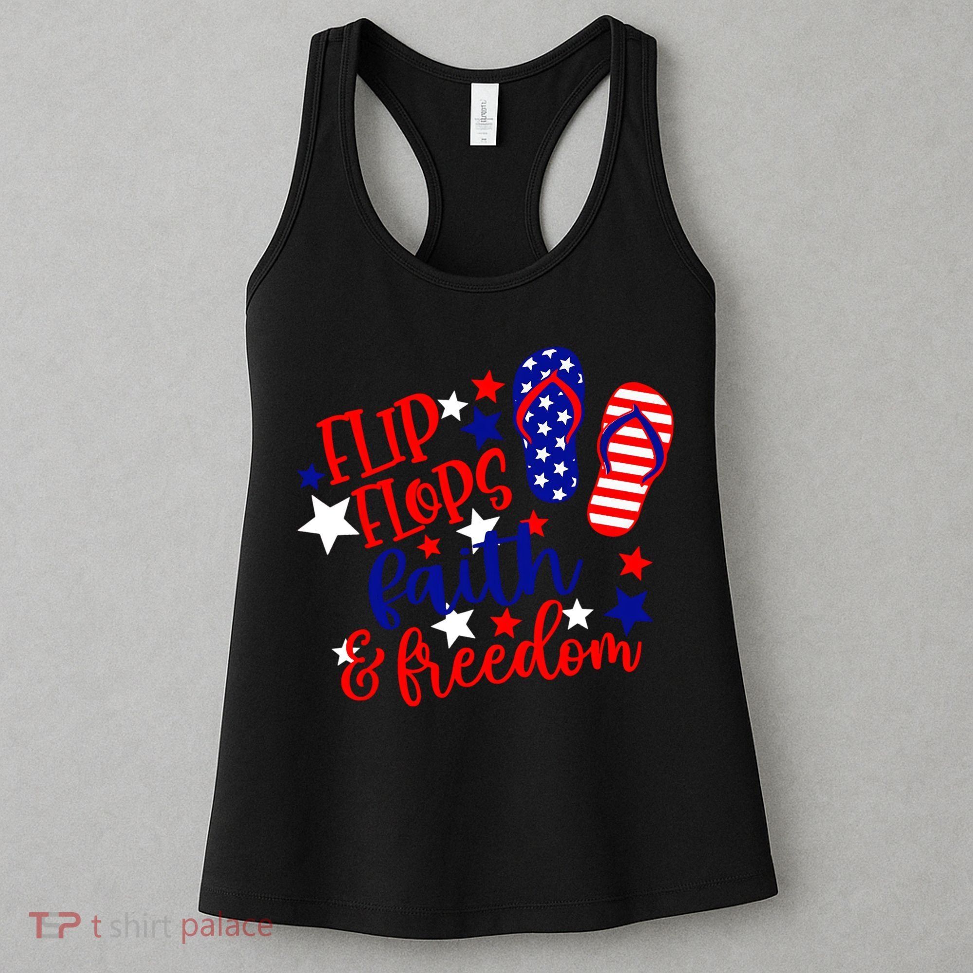 Flip Flops Faith And Freedom Women's Tank Top