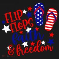 Flip Flops Faith And Freedom Women's Tank Top thumb 5