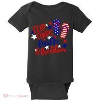 Flip Flops Faith And Freedom Baby Bodysuit thumb 0