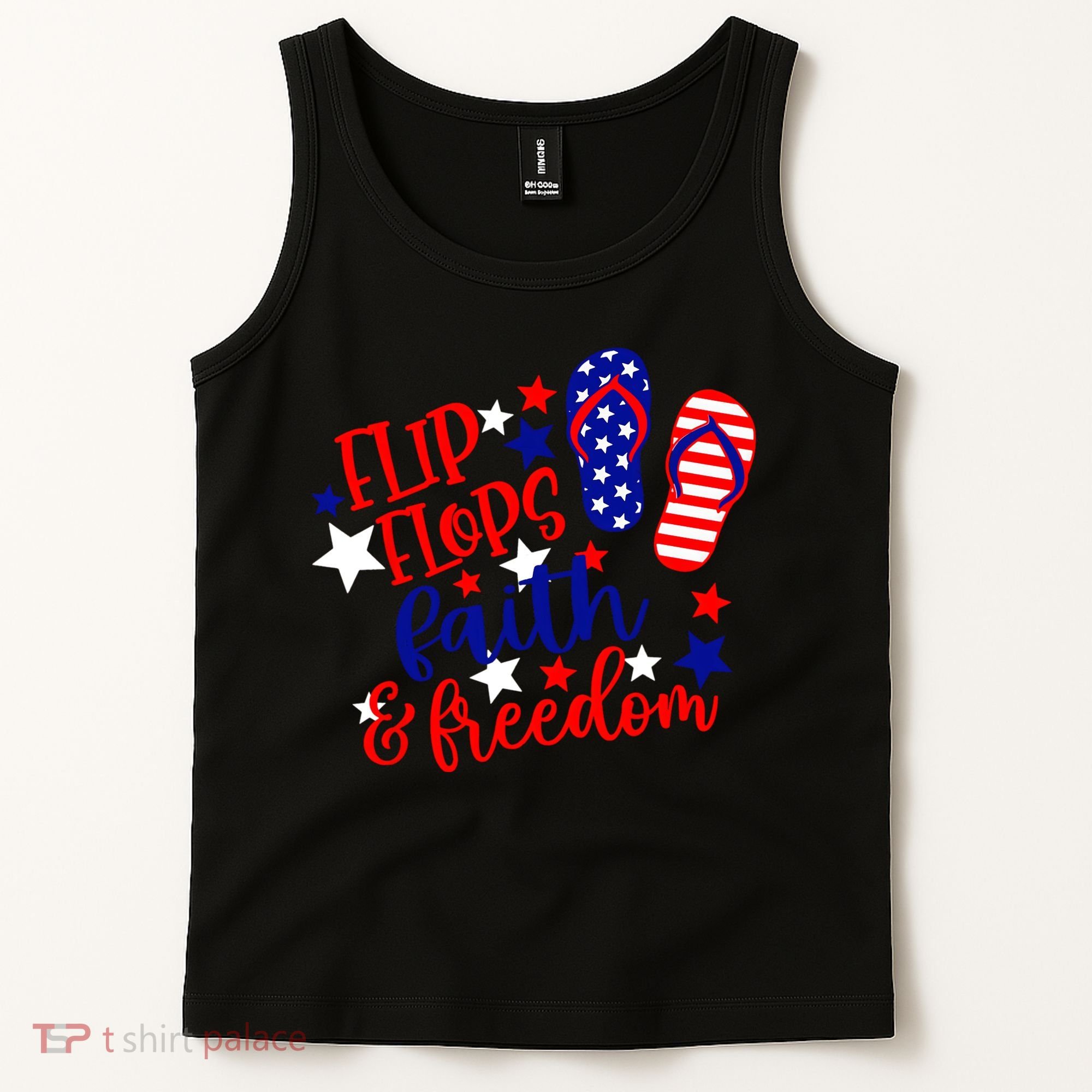 Flip Flops Faith And Freedom Tank Top