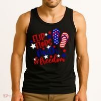 Flip Flops Faith And Freedom Tank Top thumb 3