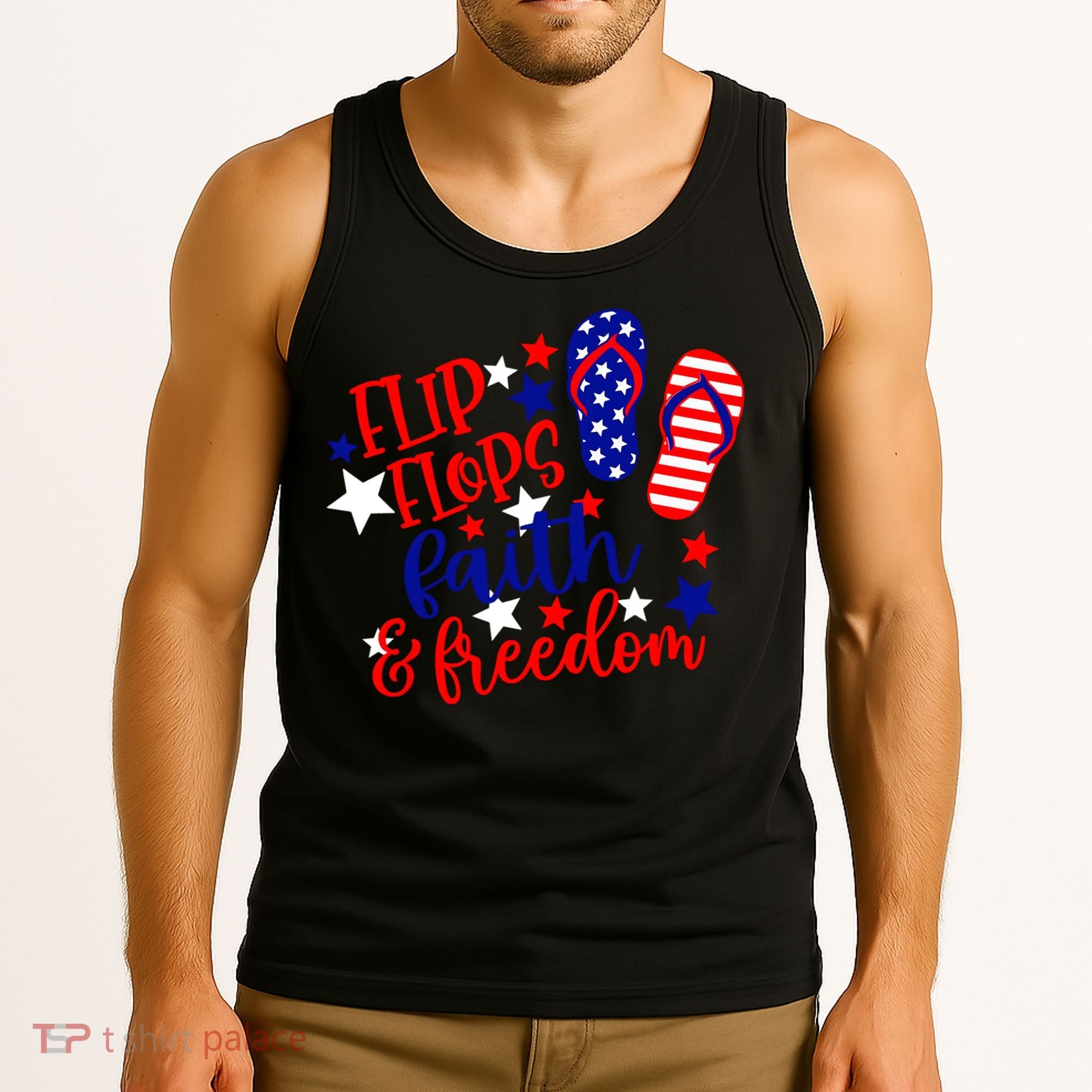 Flip Flops Faith And Freedom Tank Top