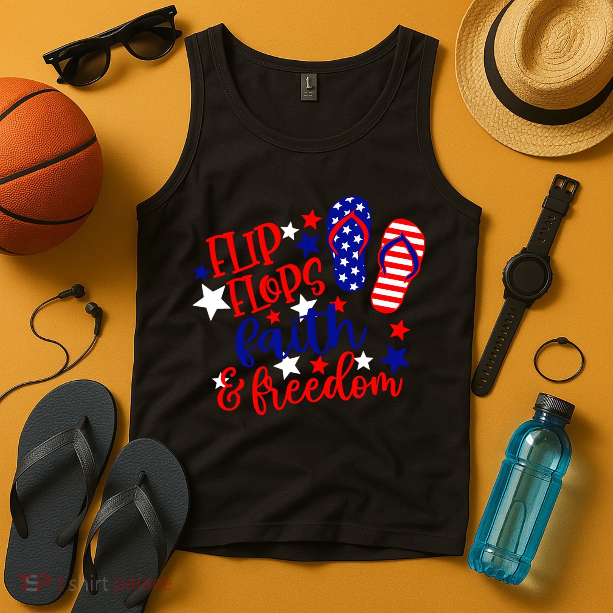 Flip Flops Faith And Freedom Tank Top