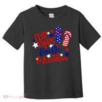 Flip Flops Faith And Freedom Toddler T-Shirt thumb 0