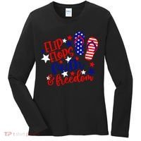 Flip Flops Faith And Freedom Women's Long Sleeve Shirt thumb 0