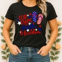 Flip Flops Faith And Freedom Women's T-Shirt thumb 2