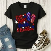 Flip Flops Faith And Freedom Women's T-Shirt thumb 3