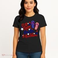 Flip Flops Faith And Freedom Women's T-Shirt thumb 4
