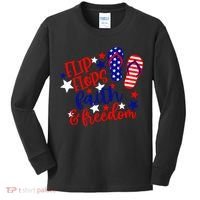 Flip Flops Faith And Freedom Kids Long Sleeve Shirt thumb 0