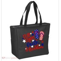 Flip Flops Faith And Freedom Tote Bag thumb 2