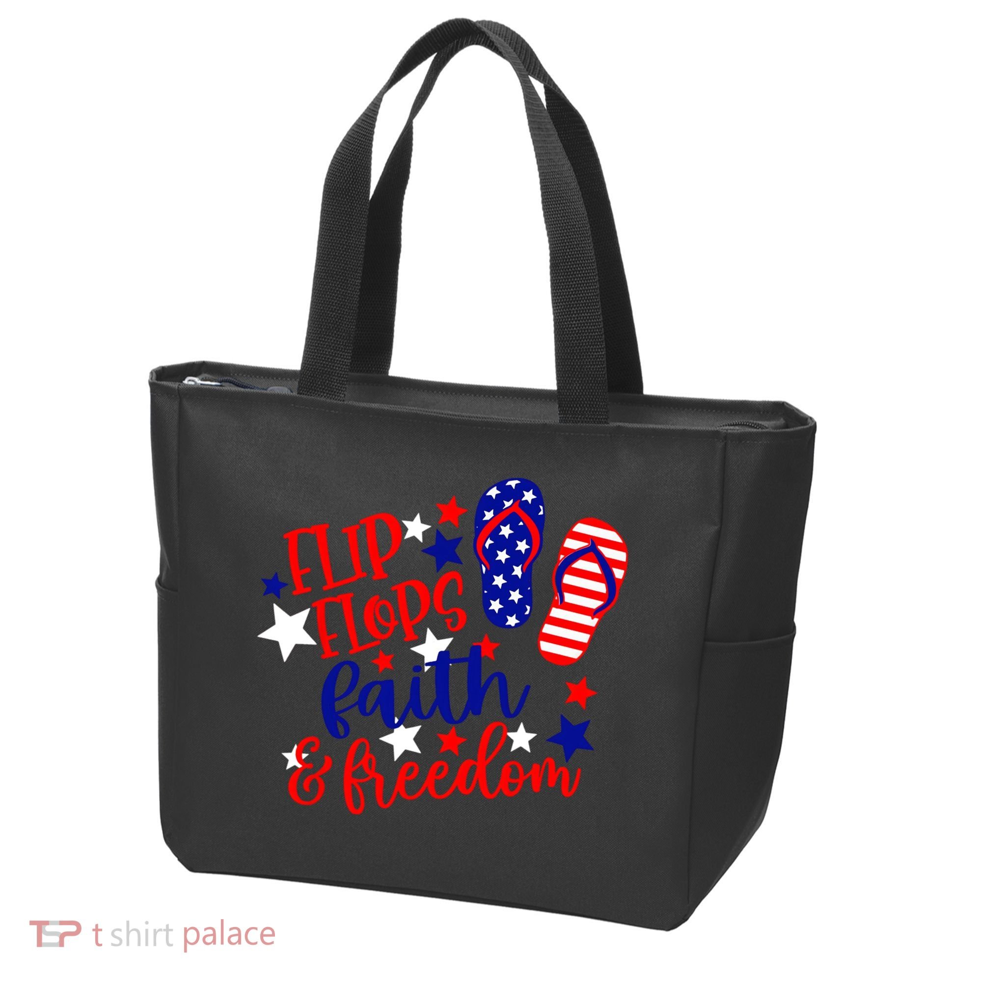 Flip Flops Faith And Freedom Tote Bag