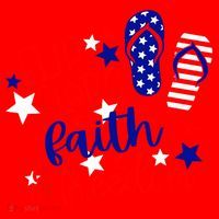 Flip Flops Faith And Freedom Santa Hat thumb 1