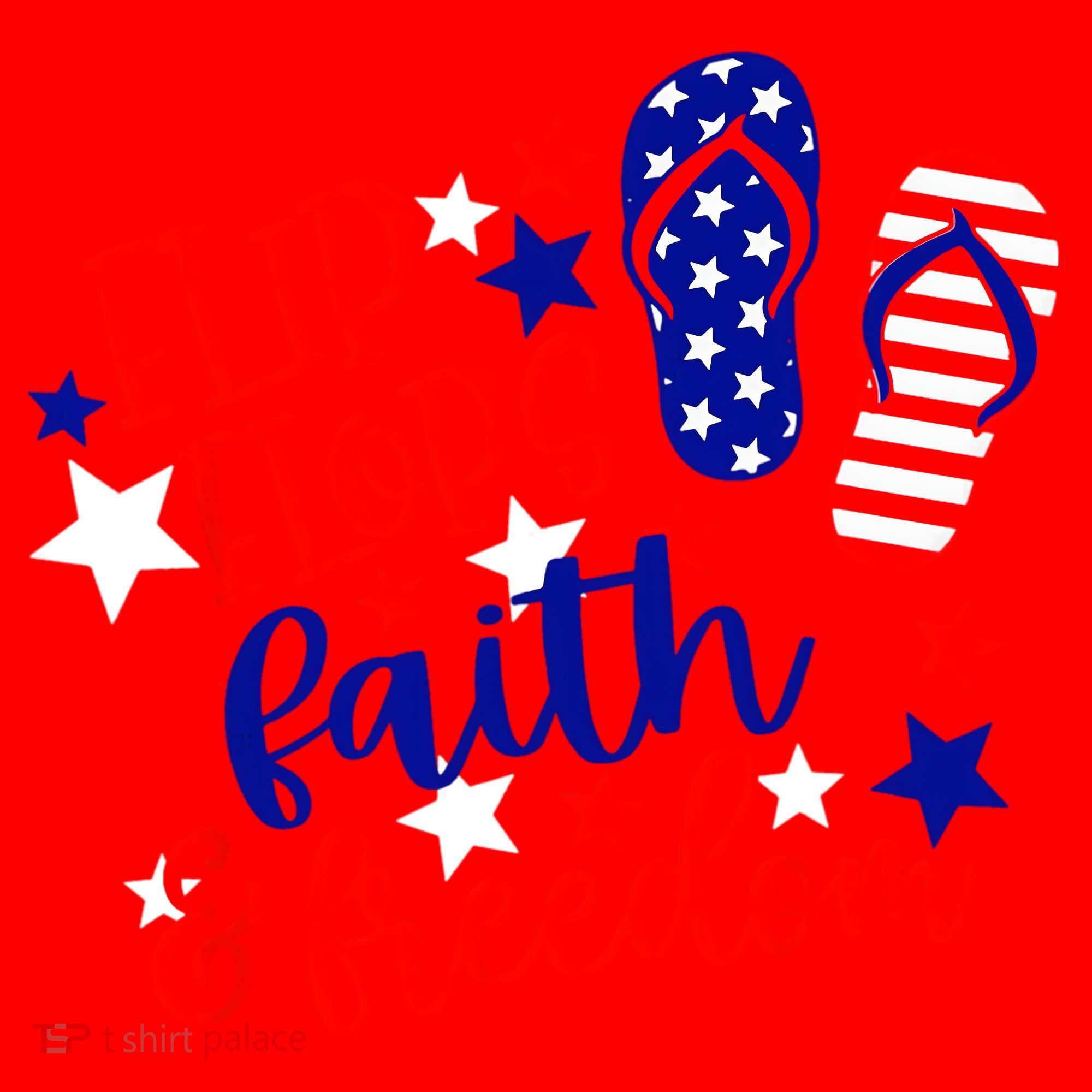 Flip Flops Faith And Freedom Santa Hat