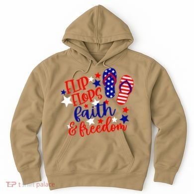 Flip Flops Faith And Freedom Hoodie