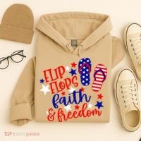 Flip Flops Faith And Freedom Hoodie thumb 4