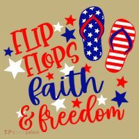 Flip Flops Faith And Freedom Kids T-Shirt thumb 2