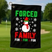 Forced Family Fun Golf Towel thumb 1