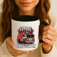 Future Firefighter Fire Fire Truck Car Gift Coffee Mug thumb 3