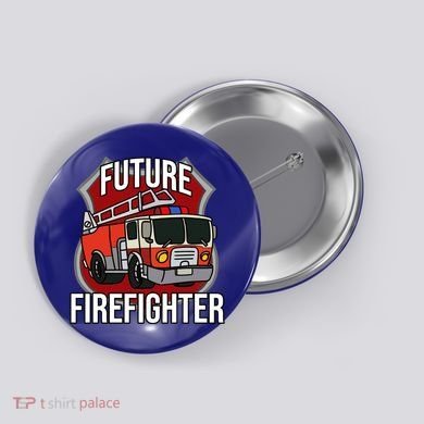 Future Firefighter Fire Fire Truck Car Gift Button