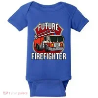 Future Firefighter Fire Fire Truck Car Gift Baby Bodysuit thumb 0