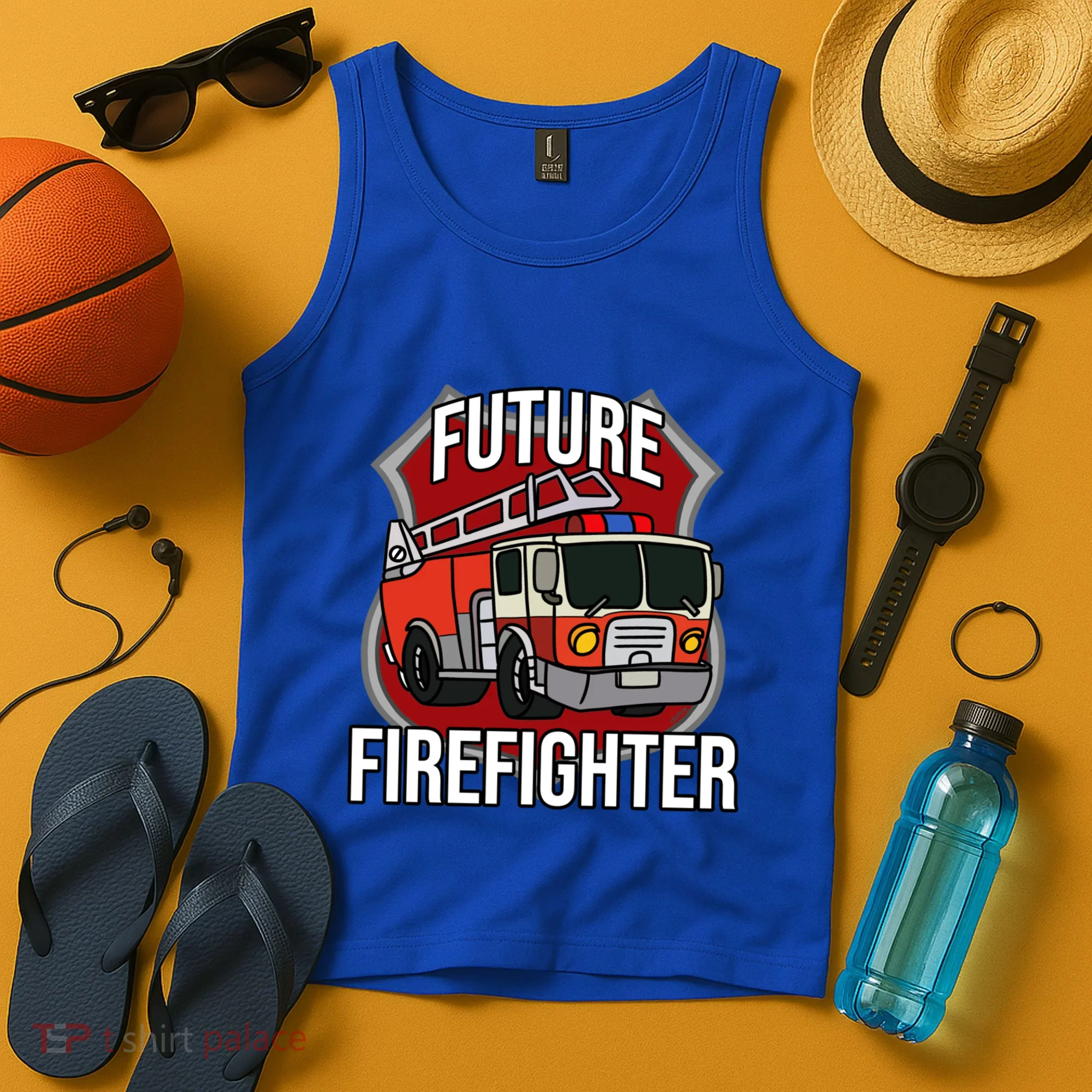 Future Firefighter Fire Fire Truck Car Gift Tank Top